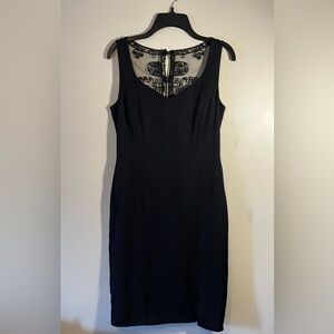 ASHLEE Black Lace Back Dress Vintage